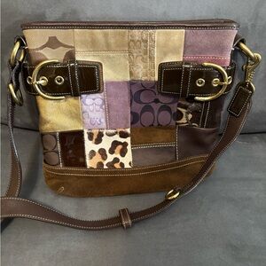 Coach Multicolor Patchwork Shoulder Bag